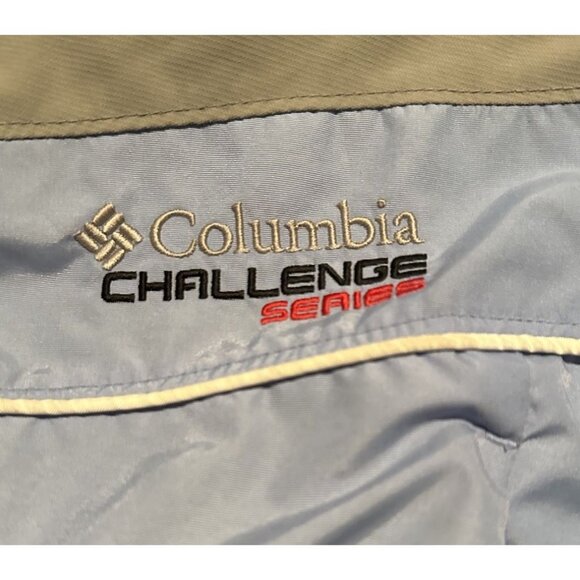 Columbia Challenge Series Jacket Womens Sz Large Blue & Gray w/ Inner Fleece Y2K - Picture 9 of 16